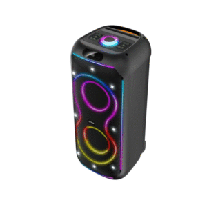 V-2890 Dual 8-Inch Bluetooth Party Speaker | 40W Portable Speaker with LED Lights & Mic