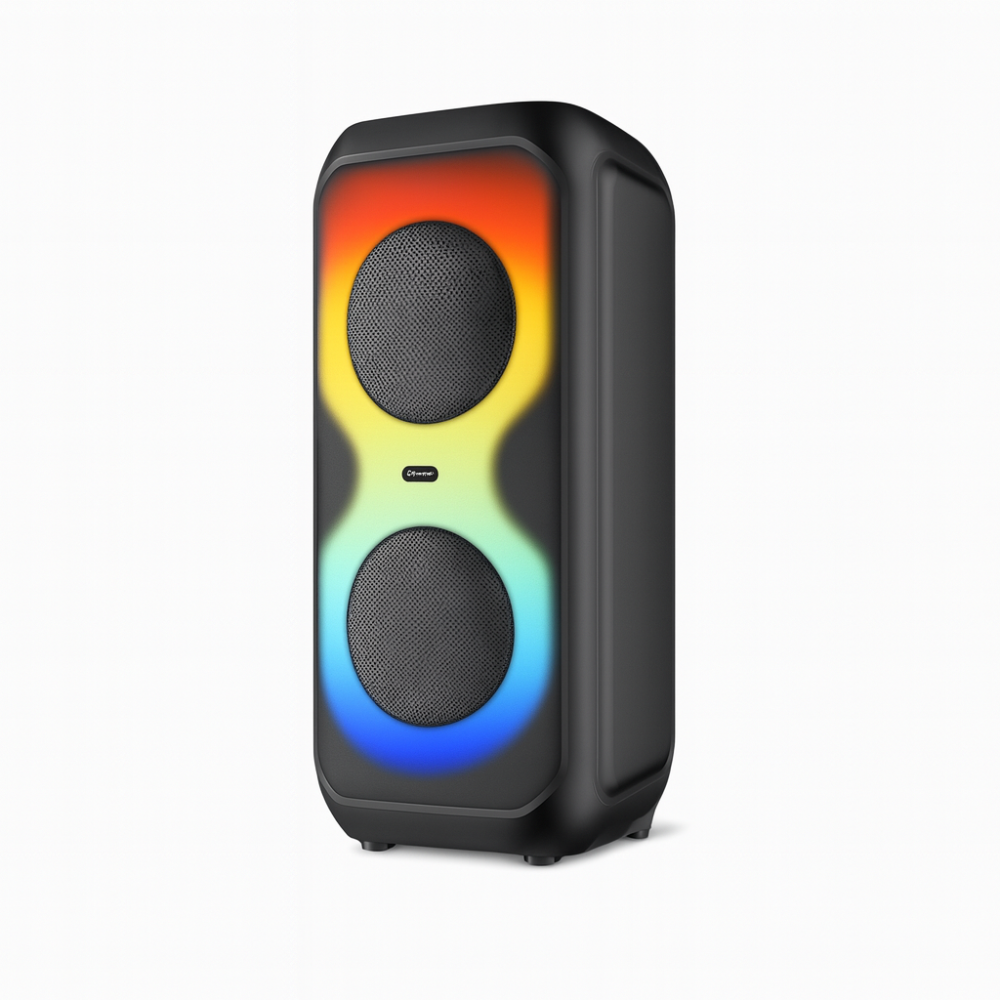 V-4032 Dual 4-Inch Bluetooth Speaker | 10W Portable Speaker with LED Lights & Remote