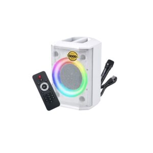 VOVO V-2125 60W Portable Bluetooth Party Speaker with LED Lights & Karaoke Mic
