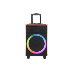 VOVO V-1235 12-inch Trolley Party Speaker – 50W, Bluetooth TWS, Wireless Mic, Portable Battery