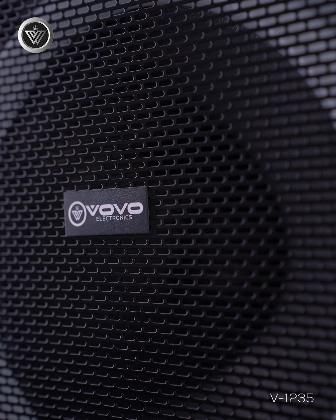 VOVO V-1235 12-inch Trolley Party Speaker – 50W, Bluetooth TWS, Wireless Mic, Portable Battery - Image 6
